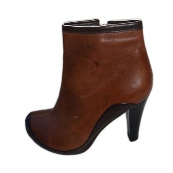 Botine cu platforma subtire si toc inalt,D&J Exclusive, Maro Botine cu platforma subtire si toc inalt,D&J Exclusive, Maro