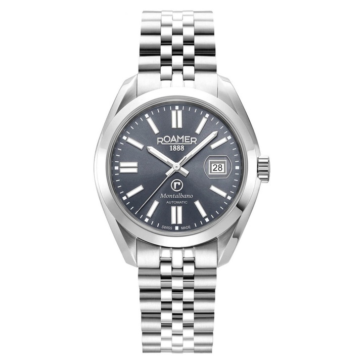 Ceas barbatesc Roamer Montalbano, inox, 41mm, argintiu