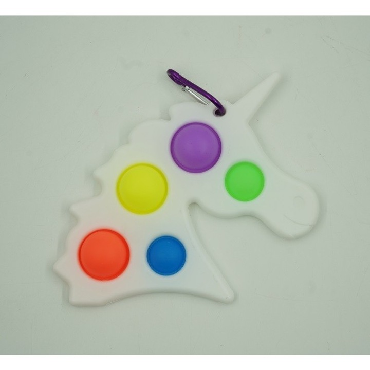 Produs premium - Jucarie Antistres Southern Sky - Fidget Toy, Simple Dimple, Unicorn, Alb - calitate superioara