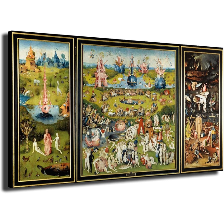 Tablou pictat pe panza 120x64 cm, rezolutie inalta-Gradina deliciilor