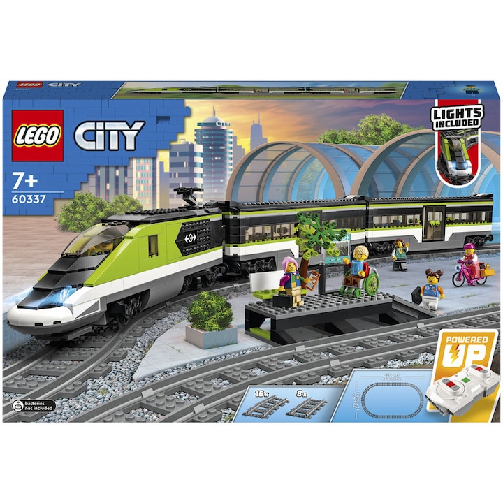 LEGO City - Expresszvonat, 764 elem, 7+, 6 minifigura, Járművek, Akció és kaland, Interaktív