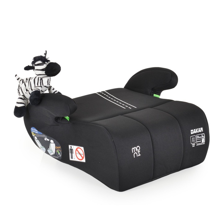 Moni DAKAR ülésmagasító I-SIZE 125-150cm, 4-12 éves korig, Fekete zebra