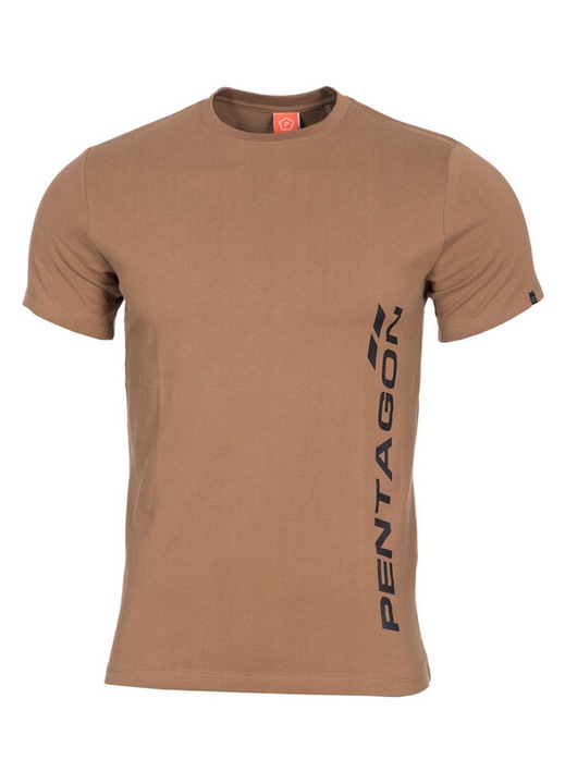 Tricou barbati, Pentagon, Ageron Vertical, bumbac, coyote, design de inalta calitate, S INTL