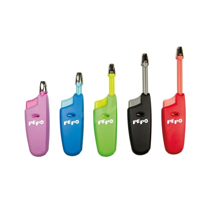Set 5 brichete telescopice PE-PO, multicolor, reglare inaltime flacara