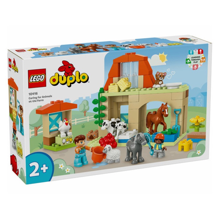 LEGO DUPLO - Állatok gondozása a farmon, 74 elem, 2+, Állatok, Készségfejlesztés