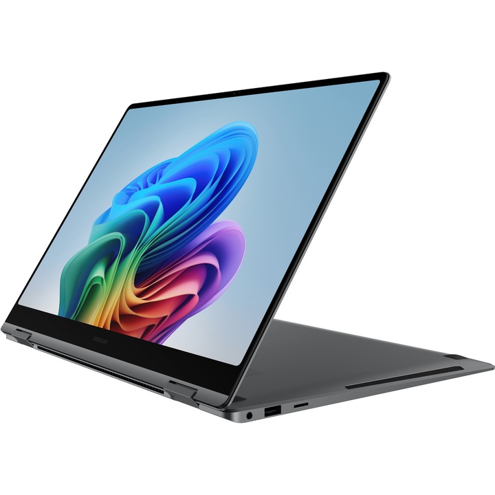 Лаптоп Samsung Galaxy Book5 Pro 360 с Intel Core Ultra 7 258V (2.2/4.8GHz, 12M), 32 GB, 1TB M.2 NVMe SSD, Intel Arc 140V, Windows 11 Pro, Сив