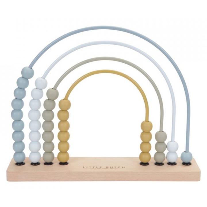 Abac din lemn, Little Dutch, albastru, 6x20x28cm