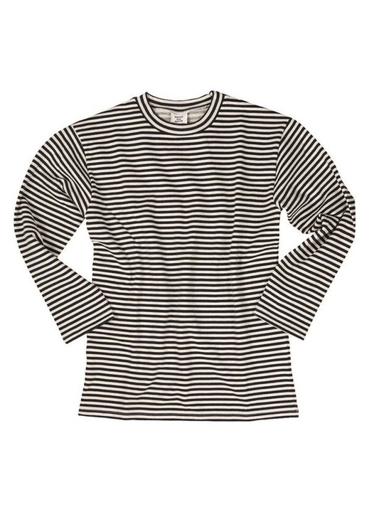 Férfi pulóver, Mil-Tec, klasszikus tengerész, pamut, téli fleece, Fehér/Fekete