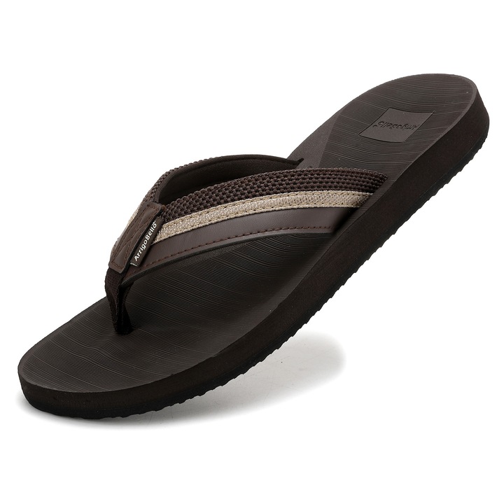 Мъжки плажни чехли Ax Boxing, неплъзгащи се, леки и удобни за ежедневно носене, Тъмнокафяв