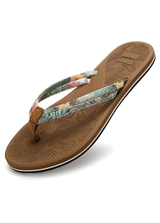 Papuci Pentru Dama,Sireturi imprimate colorate,Talpi imprimate delicate,Flip-flops,Usoare si anti-alunecare,Picioare confortabile,Casual zilnic,Arrigo Bello, Maro deschis, 40