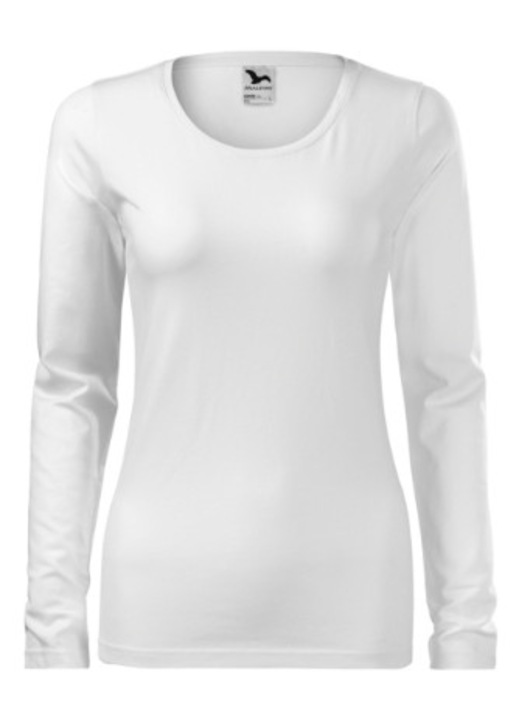 Bluza dama Slim, MALFINI, Bumbac/Elastan, Alb, 2XL INTL