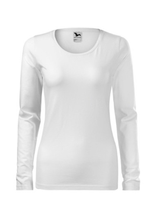 Női Slim Blúz, MALFINI, Pamut/Elasztán, Fehér, 2XL INTL