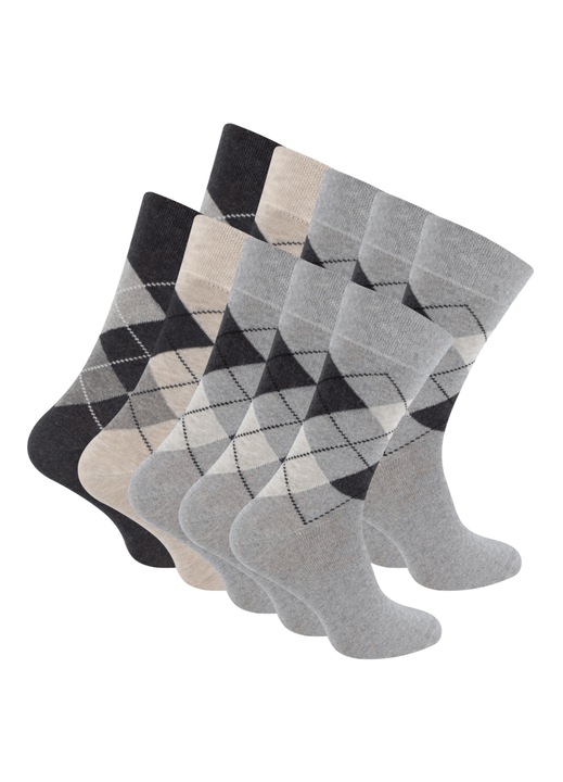 Sosete barbati, VCA, Set 5 perechi, Multicolor, Bumbac/Poliester, 43-46 EU