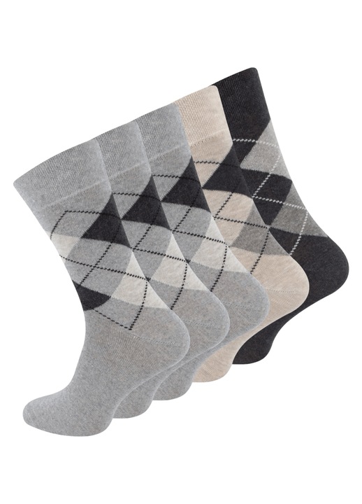 Sosete barbati, VCA, Set 5 perechi, Multicolor, Bumbac/Poliester, 39-42 EU