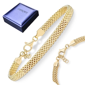Bratara argint fete GSFRQWH® Placare cu aur de 18K lungime reglabila bratara tennis argint