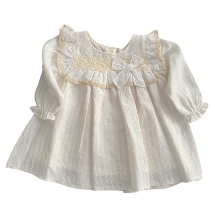 Rochita Fetite Alba Premium cu Detalii Delicate, Alb