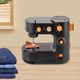 Masina de cusut portabila, neagra, cu pedala, 5 tipuri de cusaturi, pentru tesaturi diverse
