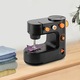 Masina de cusut portabila, neagra, cu pedala, 5 tipuri de cusaturi, pentru tesaturi diverse