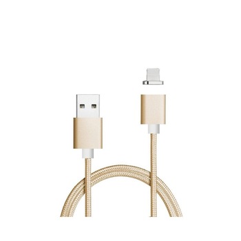 Cablu de date Magnetic Axessman pentru iPhone, conector Lightning Magnetic, 1m, auriu Cablu de date Magnetic Axessman pentru iPhone, conector Lightning Magnetic, 1m, auriu