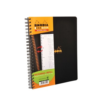 Rezerva caiet organizare A4+ Rhodia ExaBook, cu spirala, 80 file, dictando Rezerva caiet organizare A4+ Rhodia ExaBook, cu spirala, 80 file, dictando