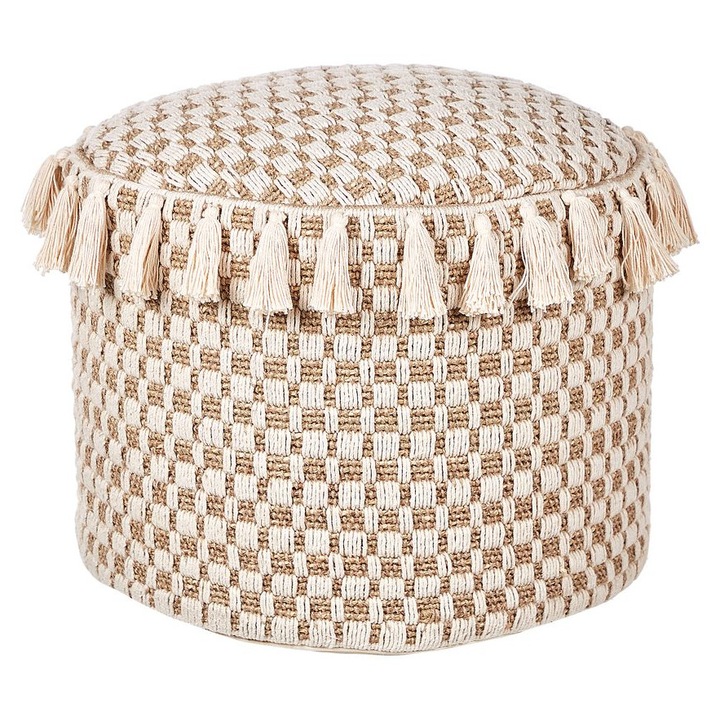 Puff Pirak Bézs Pamut