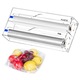 Dozator folie bucatarie LYCENXI®, plastic, 2 compartimente, taietor glisant, transparent, 30x15x7.5cm