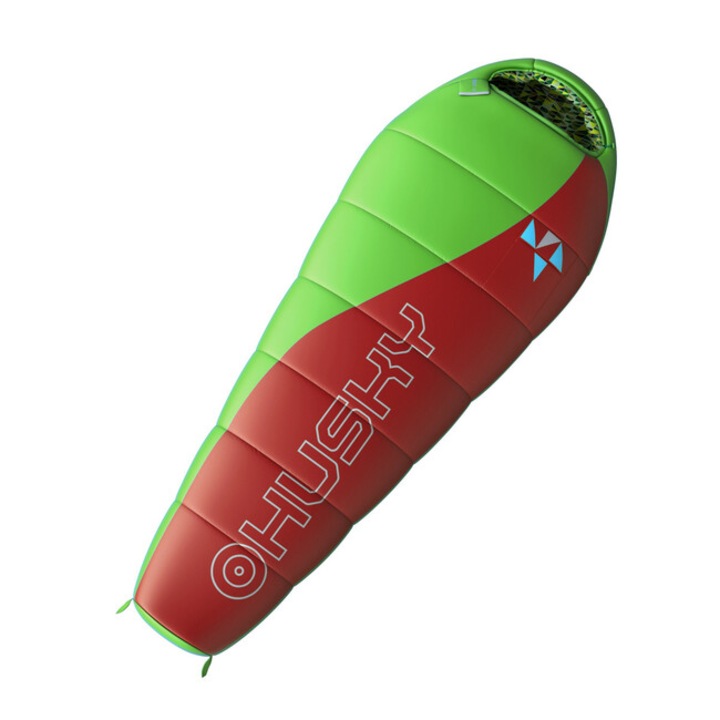 Sac de dormit Husky, Poliester/Poliamida, Rosu/Verde