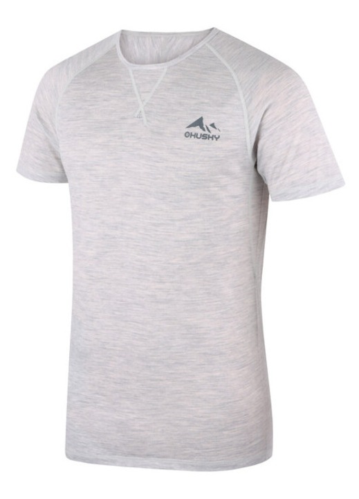 Tricou barbati, Husky, lenjerie termica, gri, lana, S INTL