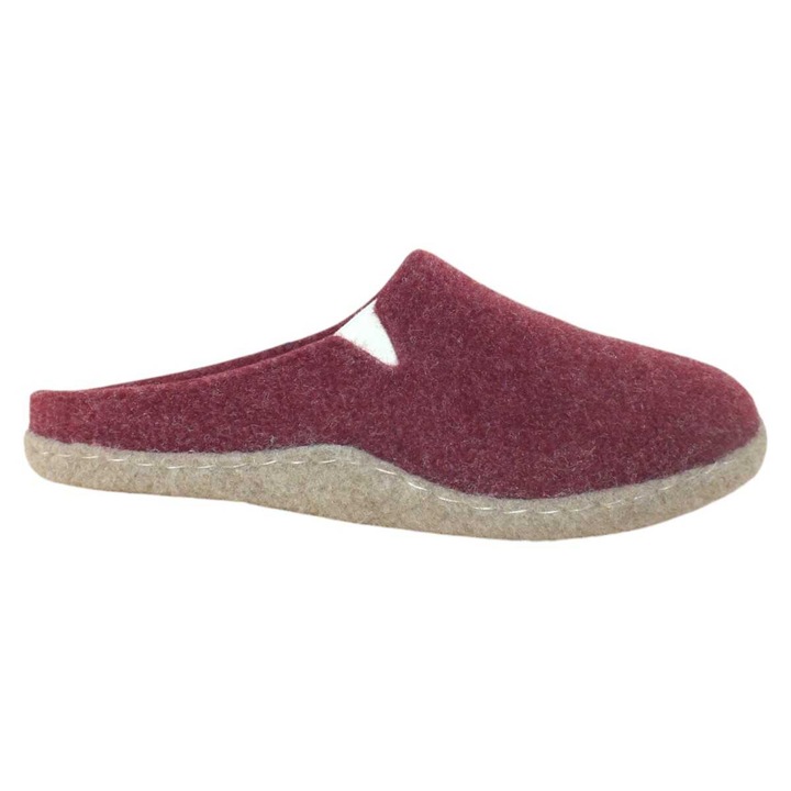 Papuci de casa pentru femei Confort din pasla cu brant detasabil si talpa din pasla usoara G5