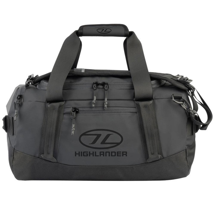 Hauler Duffel 30L Highlander utazótáska, vízálló, 48x28x27cm, fekete