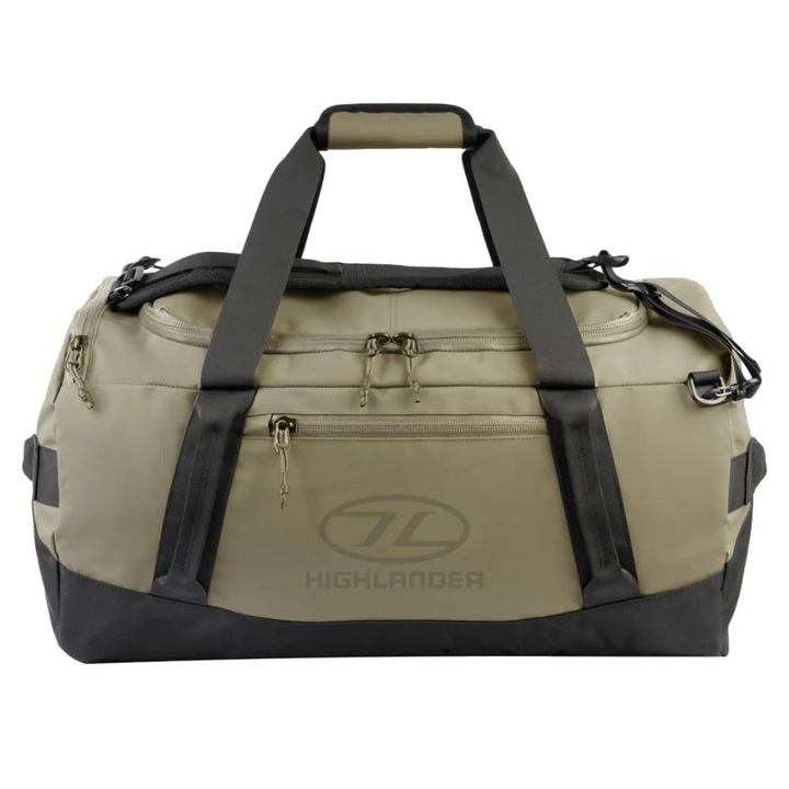 Hauler Duffel 65L Highlander utazótáska, vadzöld, tartós anyagból, méretek 60x36x35cm