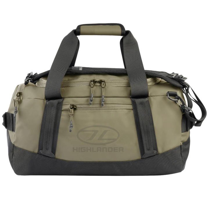 Hauler Duffel 30L Highlander utazótáska, vadzöld, tartós anyagból, méretek 48x28x27cm