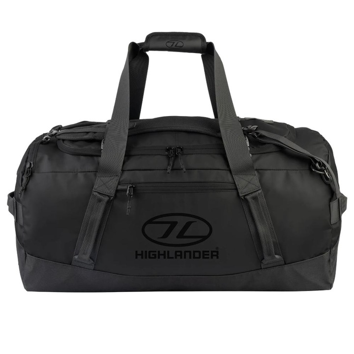 Hauler Duffel 90L Highlander utazótáska, vízálló, 70x39x38cm, fekete
