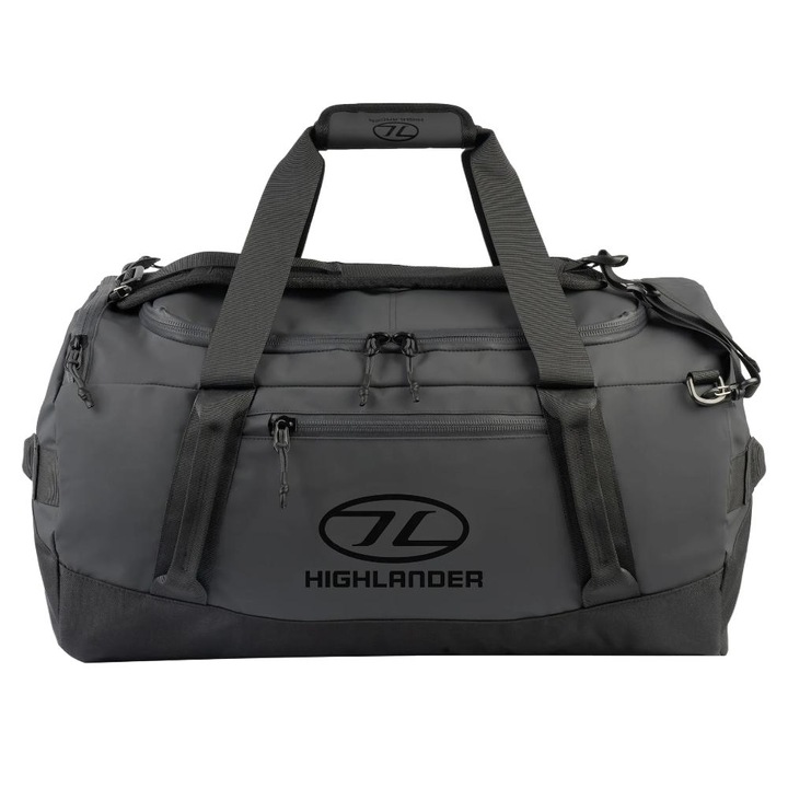 Hauler Duffel 65L Highlander utazótáska, vízálló, 60x36x35cm, fekete