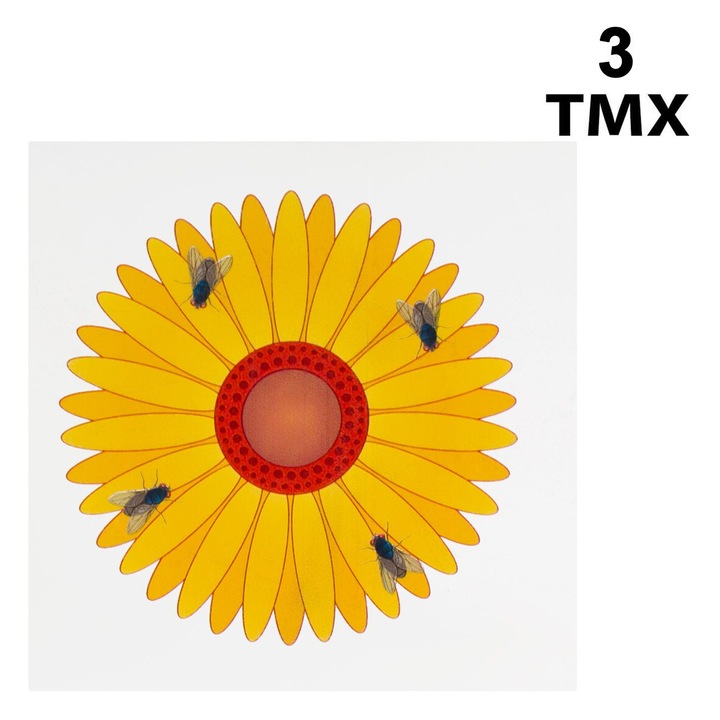 Öntapadó rovarcsapda virágmintás 9,5x9,5 cm - 3db