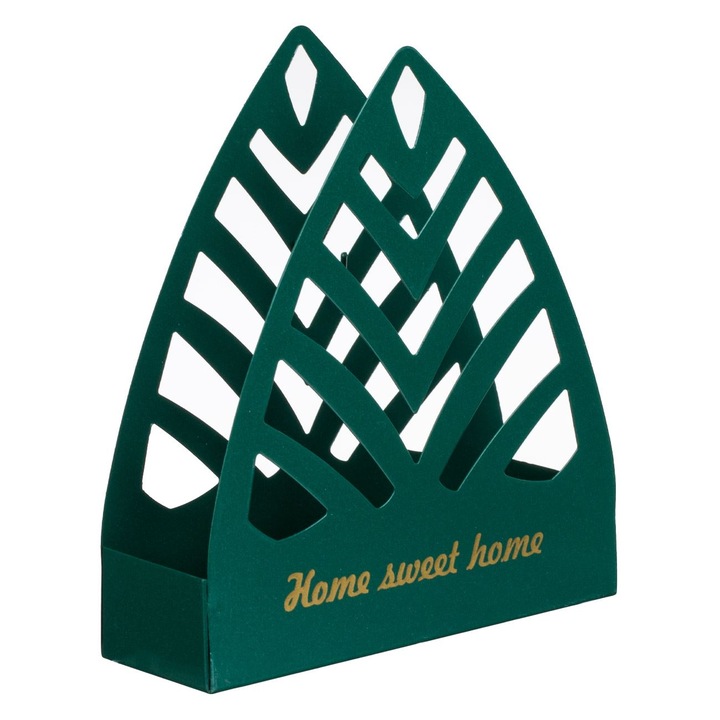 Suport Metalic Verde cu Model Frunza pentru Spirale Anti Tantari 13.5x4x14cm