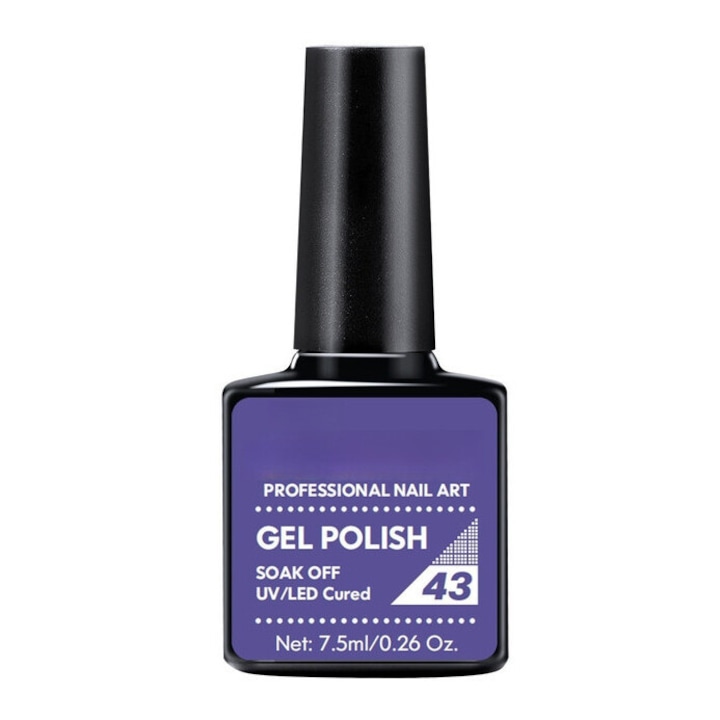 Oja gel, uscare UV/LED, mov, 7.5 ml