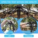 Cort de camping Bedee 200x200x135cm albastru, cort cu deschidere automata rapida pentru 3-4 persoane, impermeabil, rezistent la UV, rezistent la umezeala, design cu usa dubla