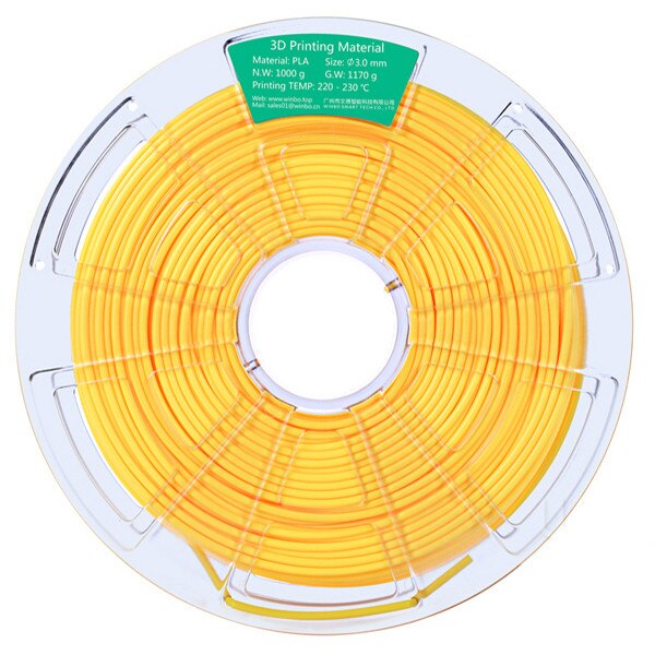 Filament PLA 3.0 mm GALBEN pentru imprimante 3D, 1 kg