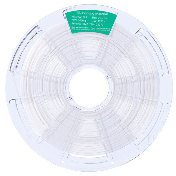 Filament PLA 3.0 mm ALB pentru imprimante 3D, 1 kg