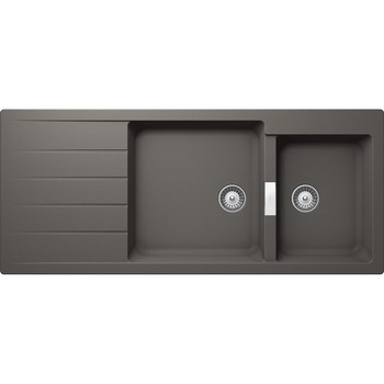 Chiuveta granit Schock Signus D-175 Silverstone Cristadur 1160 x 500 mm, adancime cuve 210 mm, montare pe blat Chiuveta granit Schock Signus D-175 Silverstone Cristadur 1160 x 500 mm, adancime cuve 210 mm, montare pe blat