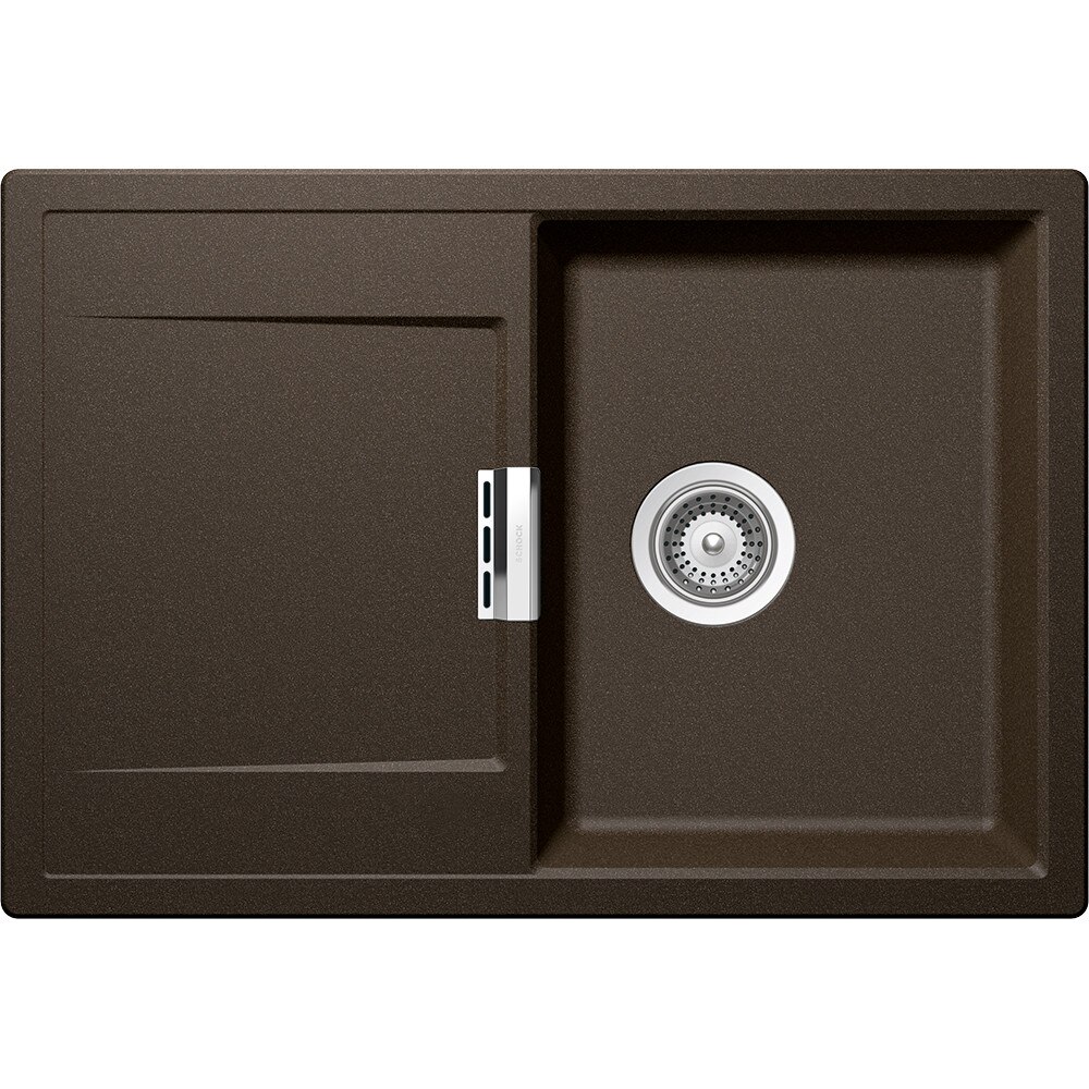 Chiuveta granit Schock Mono D-100S Bronze, 740 x 510 mm, adancime cuva 195 mm, reversibila, montare pe blat
