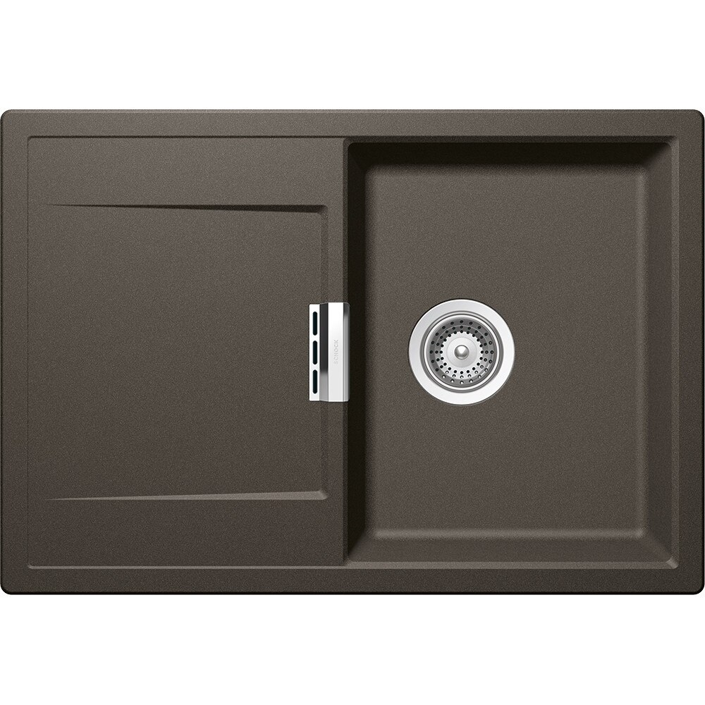 Chiuveta granit Schock Mono D-100S Carbonium, 740 x 510 mm, adancime cuva 195 mm, reversibila, montare pe blat