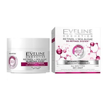 Crema antirid de zi si noapte Eveline Retinol & Alge marine 3D - 50 ml Crema antirid de zi si noapte Eveline Retinol & Alge marine 3D - 50 ml
