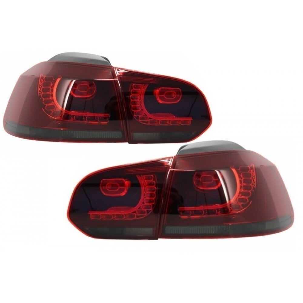 Stopuri LED compatibil cu VOLKSWAGEN Golf VI (2008-up) R20 Design Rosu Fumuriu