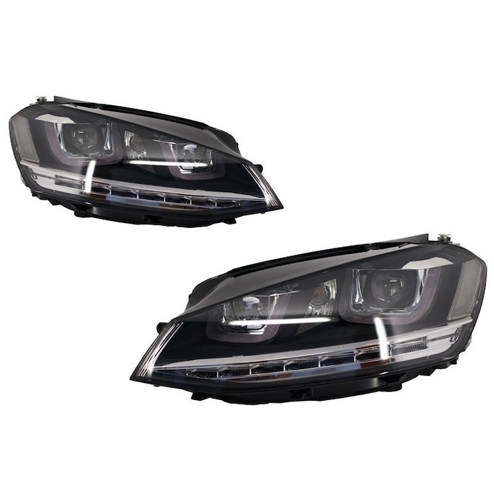 Комплект от 2 3D LED фара, съвместими с VOLKSWAGEN Golf VII (2012-2017) R-Line LED Dynamic Signaling