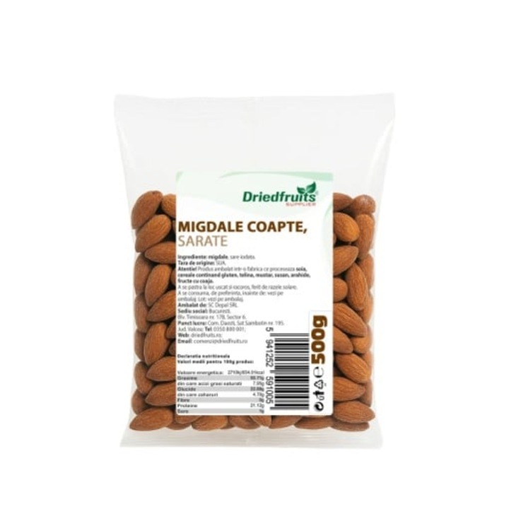 Migdale Proaspat Coapte si Sarate - 500g