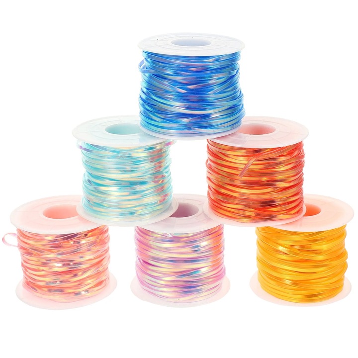 Snururi lanyard PVC inox multicolor 5.5x5.5x4.5cm set 25 buc