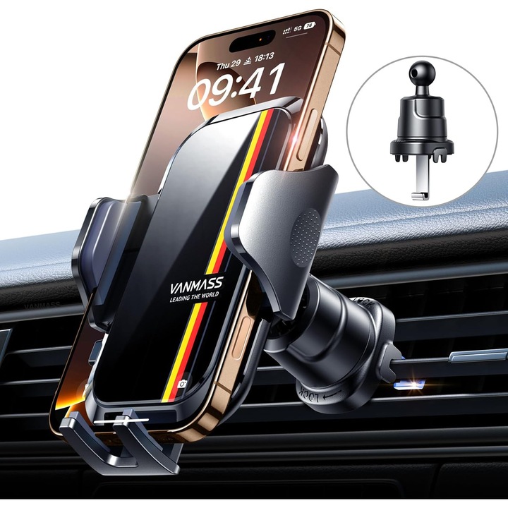 Suport Auto de Telefon VANMASS, Reglabil, pentru Grila de Ventilatie, Universal
