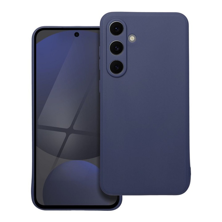 Kék matt szilikon tok kompatibilis a Samsung Galaxy S24FE telefonnal